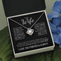 To My Wife (Black Card) | I Love You Forever & Always | Love Knot Necklace - ALL4THEGIFTOFIT