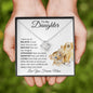 To My Daughter | You Are Brave, Strong and Smart | Love Knot Necklace - ALL4THEGIFTOFIT