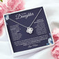 To My Daughter | My Incredible Blessing | Love, Mom | Love Knot - Blue Design - ALL4THEGIFTOFIT