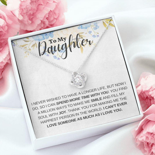 To My Daughter | You Fill My Soul with Joy | Love Knot Necklace - ALL4THEGIFTOFIT