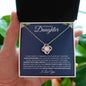 To My Beautiful Daughter | Never Forget Your Way Back Home | Love Knot Necklace - ALL4THEGIFTOFIT