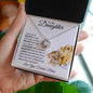 To My Daughter | You Are Brave, Strong and Smart | Love Knot Necklace - ALL4THEGIFTOFIT