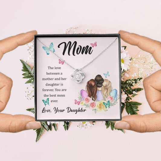 Mom | Best Mom Ever | Love Knot Necklace - Gift for Mother's Day, Birthdays, Holidays, Just Because - ALL4THEGIFTOFIT