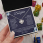 To My Daughter | My Incredible Blessing | Love, Mom | Love Knot - Blue Design - ALL4THEGIFTOFIT