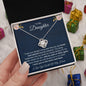 To My Daughter | You Will Always be in My Heart | Love Knot Necklace - ALL4THEGIFTOFIT