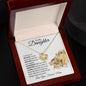To My Daughter | You Are Brave, Strong and Smart | Love Knot Necklace - ALL4THEGIFTOFIT