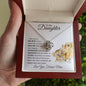To My Daughter | You Are Brave, Strong and Smart | Love Knot Necklace - ALL4THEGIFTOFIT