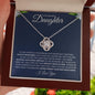 To My Beautiful Daughter | Never Forget Your Way Back Home | Love Knot Necklace - ALL4THEGIFTOFIT