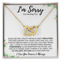 I'm Sorry - For Hurting You | I Was a Fool | Interlocking Hearts Necklace - Gift for Wife, Soulmate, Fiancée, Girlfriend - ALL4THEGIFTOFIT