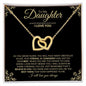 To My Daughter | I Believe In You | Interlocking Hearts Necklace - ALL4THEGIFTOFIT
