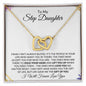 To My Step Daughter | I Will Forever Love You | Interlocking Hearts Necklace - ALL4THEGIFTOFIT