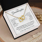 To My Granddaughter | Forever Connected at Heart | Interlocking Hearts Necklace - Gift for Birthday, Holidays, Just Because - ALL4THEGIFTOFIT