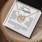 To My Lovely Daughter | Always Keep Me In Your Heart | Interlocking Hearts Necklace - ALL4THEGIFTOFIT