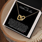 To The Best Mother-In-Law | Lucky and Blessed | Interlocking Hearts Necklace - Gift for Mother's Day, Wedding, Birthday, Holidays - ALL4THEGIFTOFIT