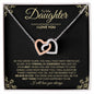 To My Daughter | I Believe In You | Interlocking Hearts Necklace - ALL4THEGIFTOFIT