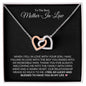 To The Best Mother-In-Law | Lucky and Blessed | Interlocking Hearts Necklace - Gift for Mother's Day, Wedding, Birthday, Holidays - ALL4THEGIFTOFIT