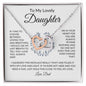 To My Lovely Daughter | Always Keep Me In Your Heart | Interlocking Hearts Necklace - ALL4THEGIFTOFIT