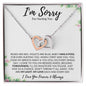 I'm Sorry - For Hurting You | I Was a Fool | Interlocking Hearts Necklace - Gift for Wife, Soulmate, Fiancée, Girlfriend - ALL4THEGIFTOFIT