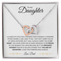 To My Daughter | I Love You Forever and Always - Dad | Interlocking Hearts Necklace - ALL4THEGIFTOFIT