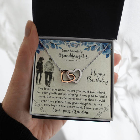 Dear Beautiful Granddaughter | I've Loved You | Interlocking Hearts Necklace - Gift for Birthday - ALL4THEGIFTOFIT