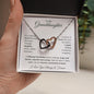 To My Granddaughter | Forever Connected at Heart | Interlocking Hearts Necklace - Gift for Birthday, Holidays, Just Because - ALL4THEGIFTOFIT