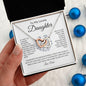 To My Lovely Daughter | Always Keep Me In Your Heart | Interlocking Hearts Necklace - ALL4THEGIFTOFIT