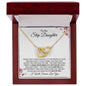 To My Step Daughter | You are My Greatest Gift | Interlocking Hearts Necklace - ALL4THEGIFTOFIT