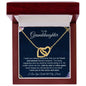 To My Granddaughter | You Will Always be in My Heart | Interlocking Hearts Necklace - ALL4THEGIFTOFIT