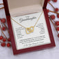 To My Granddaughter | Forever Connected at Heart | Interlocking Hearts Necklace - Gift for Birthday, Holidays, Just Because - ALL4THEGIFTOFIT