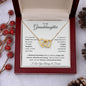 To My Granddaughter | Forever Connected at Heart | Interlocking Hearts Necklace - Gift for Birthday, Holidays, Just Because - ALL4THEGIFTOFIT