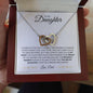 To My Daughter | I Love You Forever and Always - Dad | Interlocking Hearts Necklace - ALL4THEGIFTOFIT