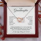 To My Granddaughter | Forever Connected at Heart | Interlocking Hearts Necklace - Gift for Birthday, Holidays, Just Because - ALL4THEGIFTOFIT