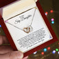 To My Step Daughter | I Will Forever Love You | Interlocking Hearts Necklace - ALL4THEGIFTOFIT