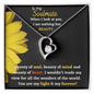 To My Soulmate | When I Look At You I See Nothing But Beauty | Forever Love Necklace - Gift for Wife, Fiancée, Girlfriend - ALL4THEGIFTOFIT