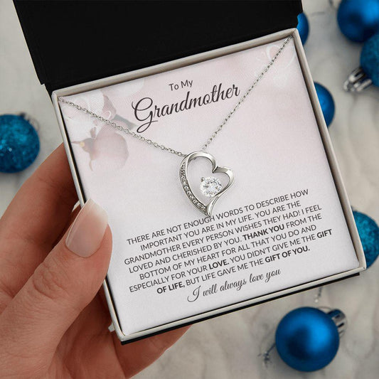 To My Grandmother | Life Gave Me The Gift Of You | Forever Love Necklace - Gift for Mother's Day. Birthday, Holidays - ALL4THEGIFTOFIT