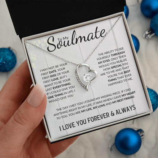 To My Soulmate | Through My Eyes | Forever Love Necklace - Gift for Wife, Fiance, Girlfriend - ALL4THEGIFTOFIT