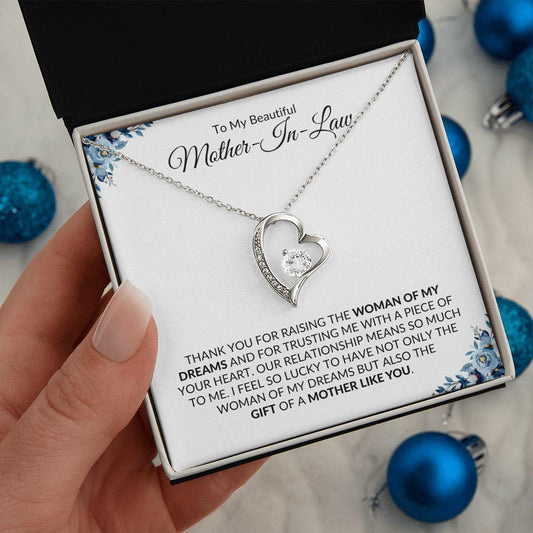 To My Beautiful Mother-In-Law | Gift Of You (Son-in-Law) | Forever Love Necklace - Gift for Mother's Day, Wedding, Birthday, Holidays - ALL4THEGIFTOFIT