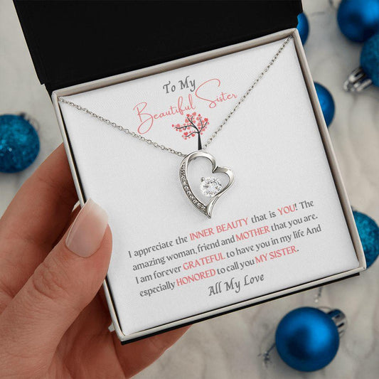 To My Beautiful Sister | All My Love | Forever Love Necklace - Gift for Mother's Day - ALL4THEGIFTOFIT