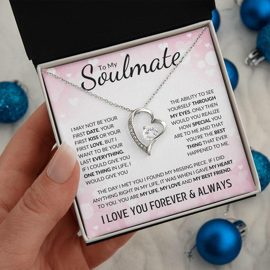 To My Soulmate | Through My Eyes | Forever Love Necklace - Gift for Wife, Fiance, Girlfriend - ALL4THEGIFTOFIT
