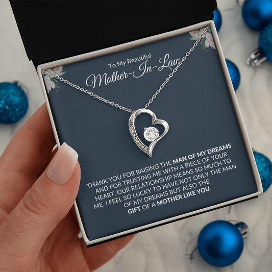 To My Beautiful Mother-In-Law | Gift of You | Forever Love Necklace - Gift for Mother's Day, Wedding, Birthday, Holidays - ALL4THEGIFTOFIT