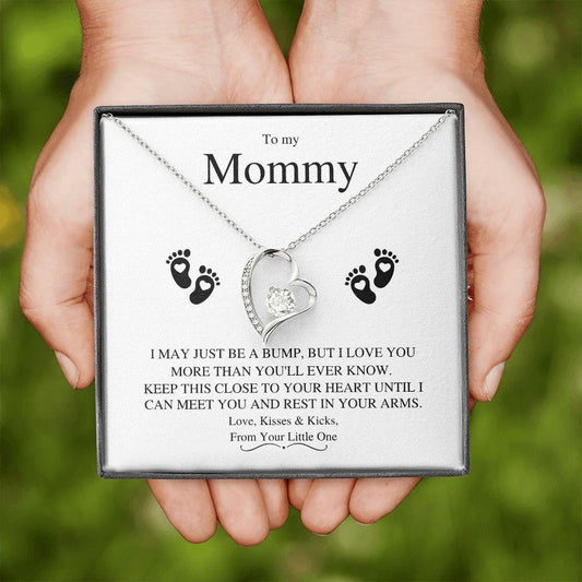 To My Mommy | Close To Your Heart | Forever Love Necklace - Gift for Mother's Day, Mom to Be, Baby Shower Gift, Expecting Mother, Pregnancy - ALL4THEGIFTOFIT