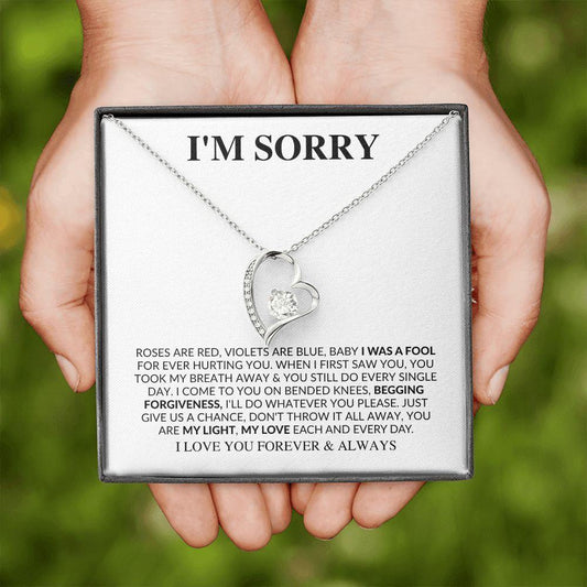 I'm Sorry | I Was a Fool | Forever Love Necklace - Gift for Wife, Soulmate, Fiancée, Girlfriend - ALL4THEGIFTOFIT