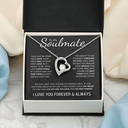 To My Soulmate (Black Card)| I Love You | Forever Love Necklace - Gift for Wife, Fiance, Girlfriend - ALL4THEGIFTOFIT