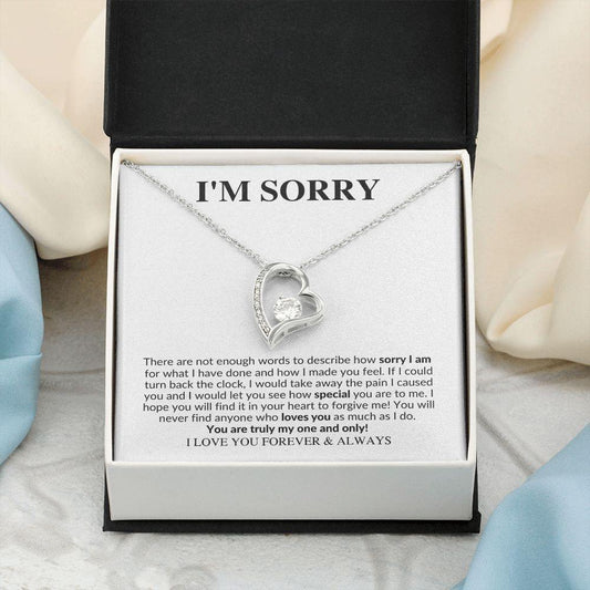 I'm Sorry | You are Truly My One and Only | forever Love Necklace - Gift for Wife, Soulmate, Fiancée, Girlfriend - ALL4THEGIFTOFIT