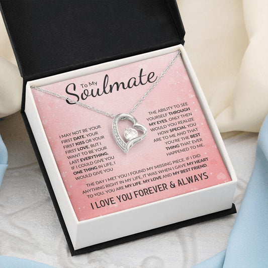 To My Soulmate | You Were My Missing Piece | Forever Love Necklace - Gift for Wife, Fiance, Girlfriend - ALL4THEGIFTOFIT