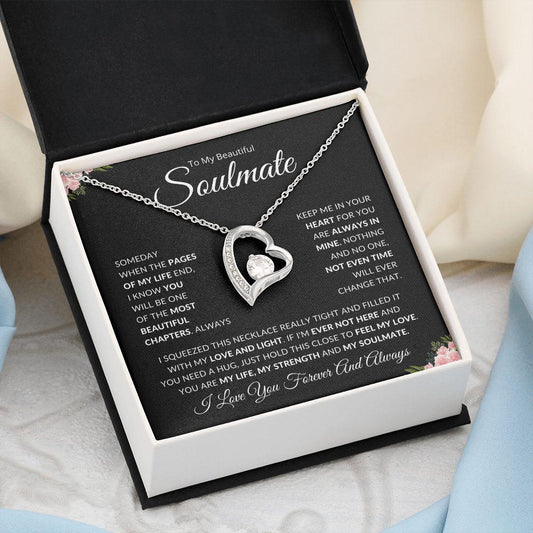 To My Beautiful Soulmate | You are my Life | Forever Love Necklace - Gift for Wife, Fiancée, Girlfriend - ALL4THEGIFTOFIT