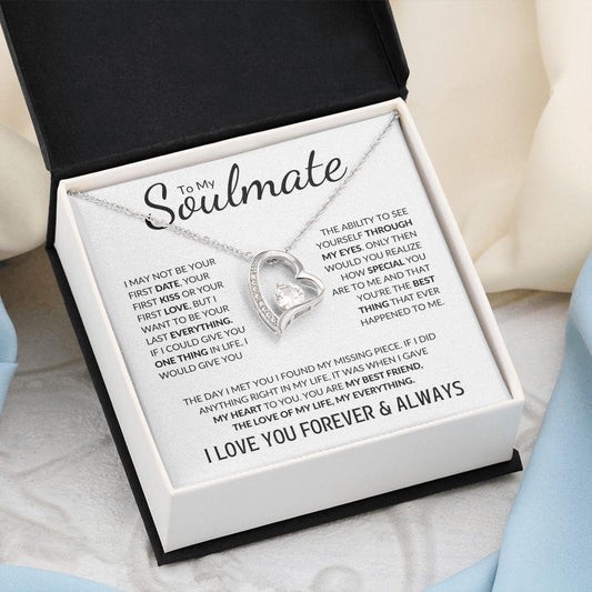 To My Soulmate | I Love You Forever & Always | Forever Love Necklace - Gift for Wife, Fiance, Girlfriend - ALL4THEGIFTOFIT