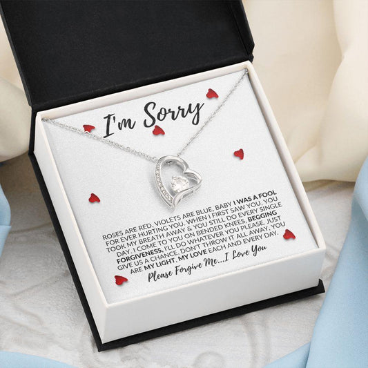 I'm Sorry - Please Forgive Me | Forever Love Necklace - Gift for Wife, Soulmate, Fiancée, Girlfriend - ALL4THEGIFTOFIT
