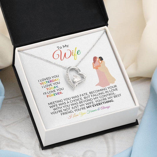 To My Wife | You're My Everything | Forever Love Necklace - Gift for Soulmate, Valentine's, Birthday, Anniversary - ALL4THEGIFTOFIT