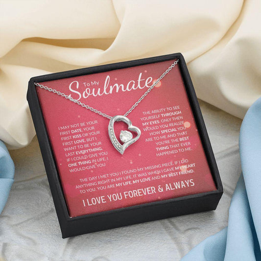 To My Soulmate | Through My Eyes | Forever Love Necklace - Gift for Wife, Fiance, Girlfriend - ALL4THEGIFTOFIT
